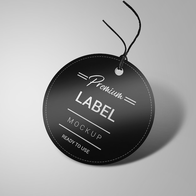 Rounded label or price tag mockup