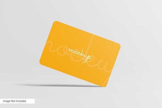 Rounded landscape business card mockup