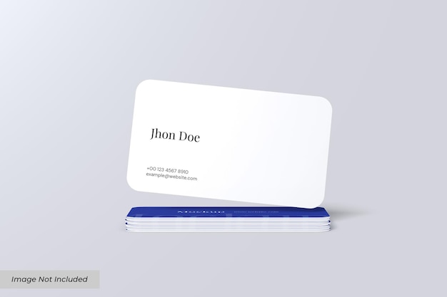 Rounded landscape business card mockup