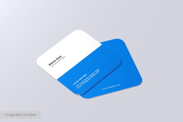 Rounded square business card mockup