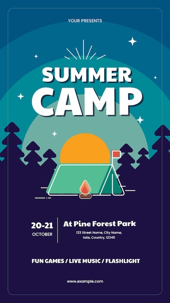 PSD rounded summer camp story