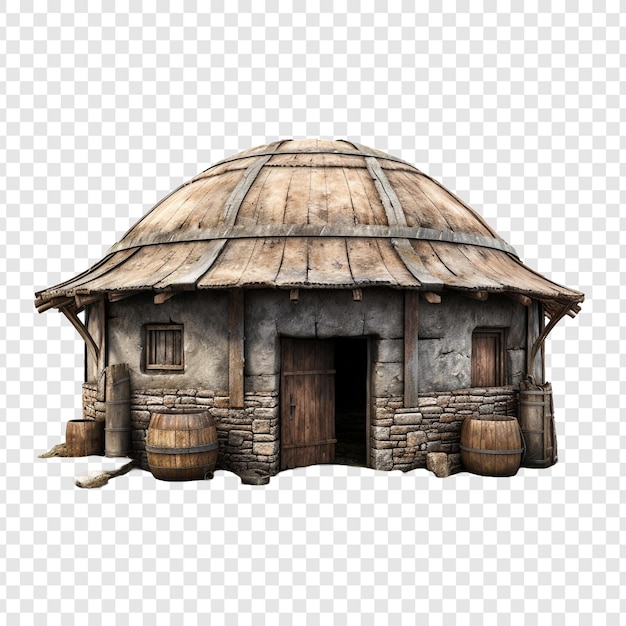PSD roundhouse isolated on transparent background
