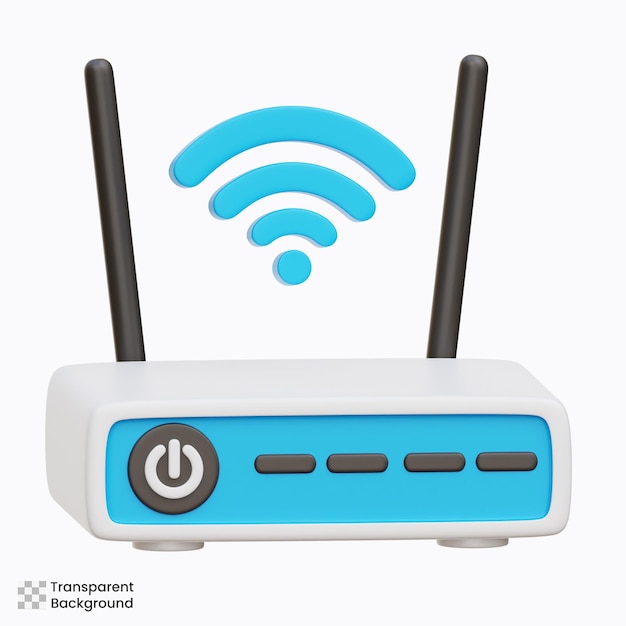Router 3d-illustratie