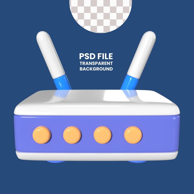 router 3d illustration icon