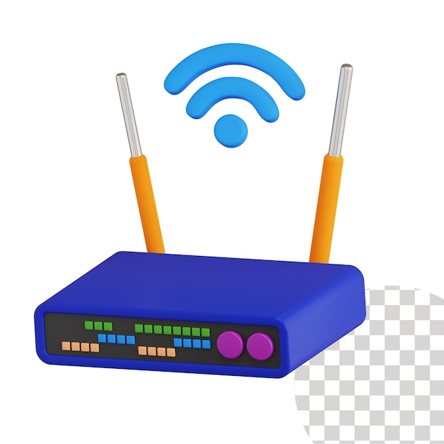 PSD illustrazione 3d del router