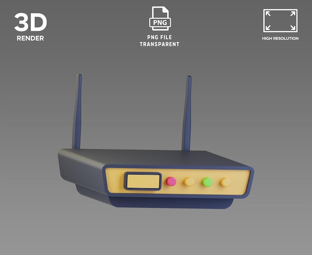 Router 3D Illustration