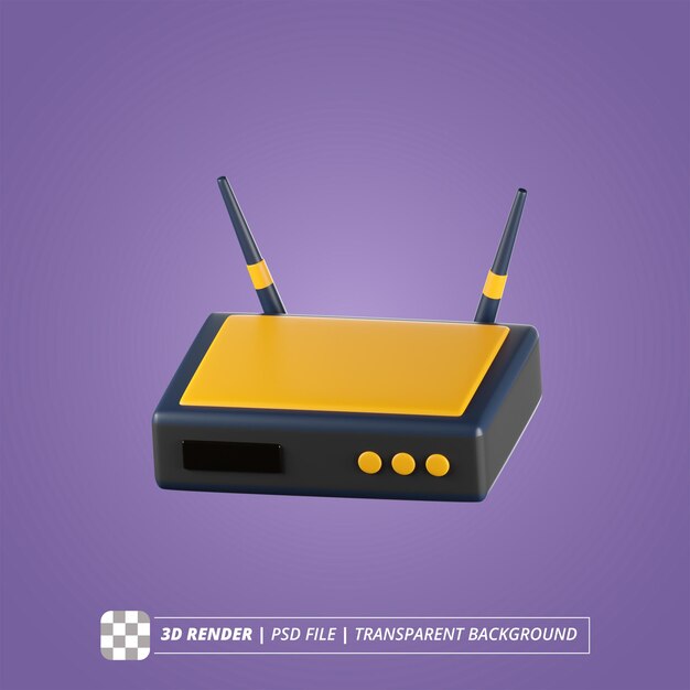 PSD router 3d render immagini isolate