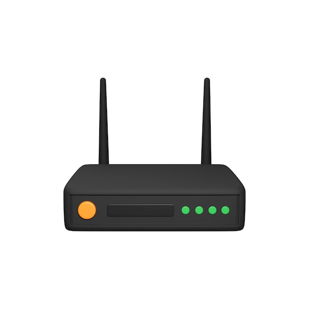 Router 3d rendering icoon geïsoleerd