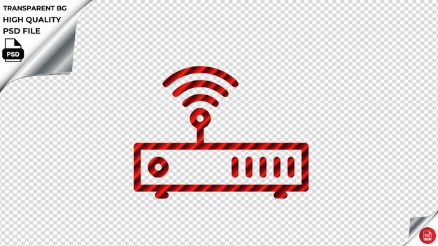 PSD router design2 ikonka wektora światła czerwona paskowa płytka psd przezroczysta