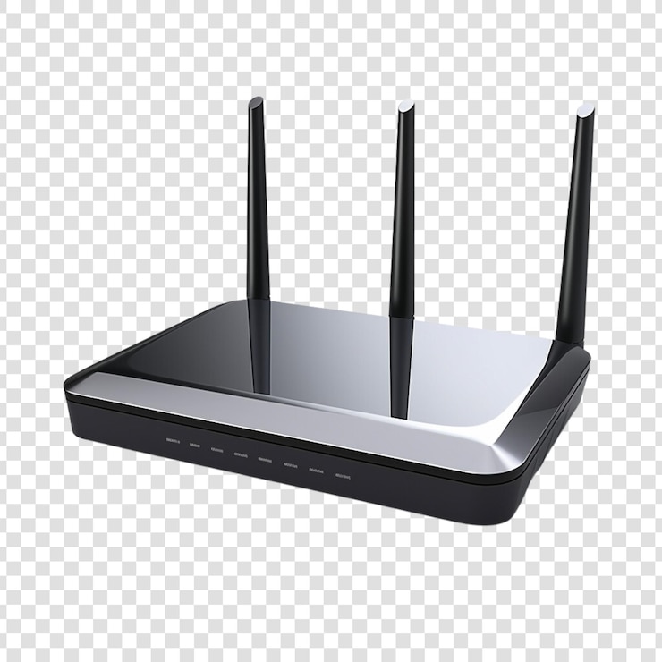 PSD router isolated on a transparent background