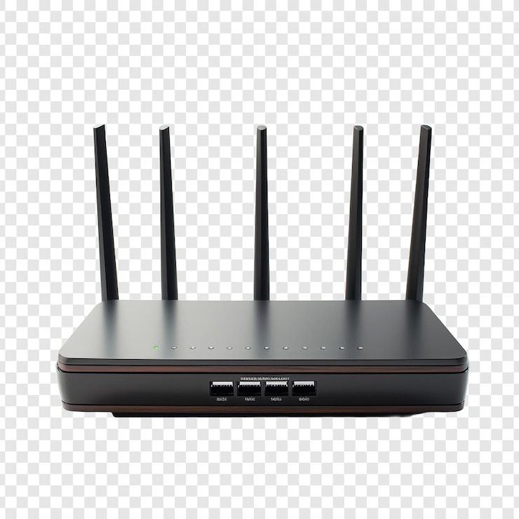 PSD router isolated on transparent background