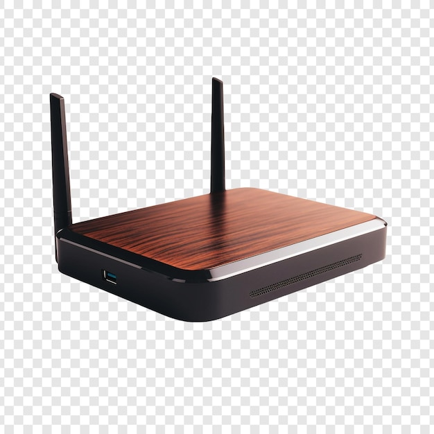 Router isolato su sfondo trasparente