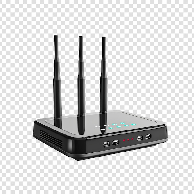 PSD router isolated on a transparent background