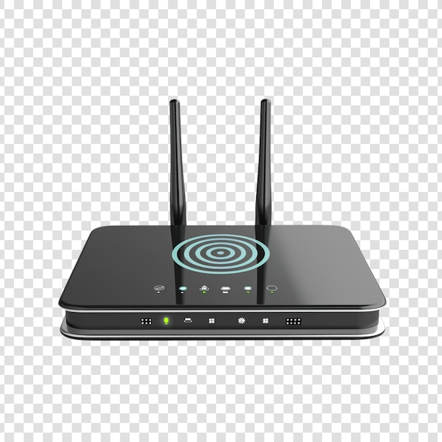 PSD router isolated on a transparent background