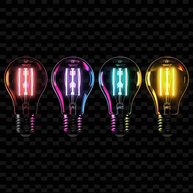 PSD a row of colorful lights with the word  z  on them