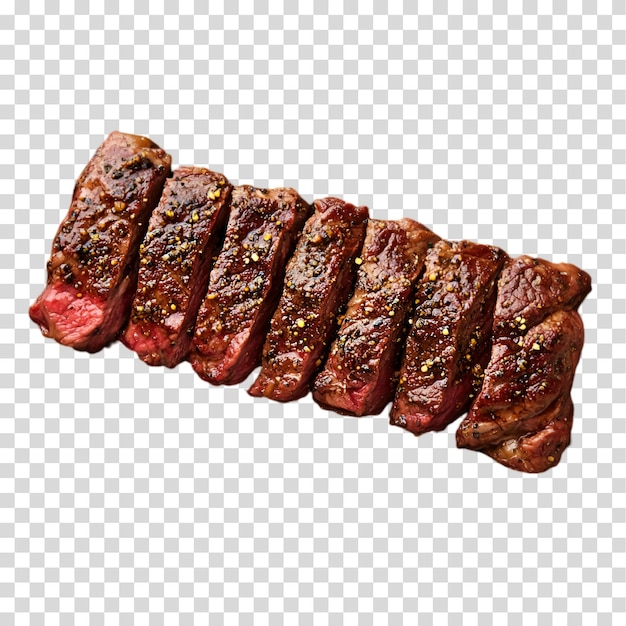 ряд мяса на белом фоне