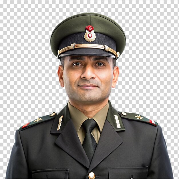 PSD a row of military uniforms on transparent background