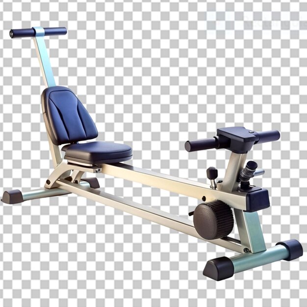 PSD rowing machine on transparent background