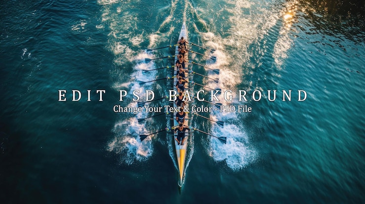 PSD rowing team effort 공중 에서 볼 수 있는 모습