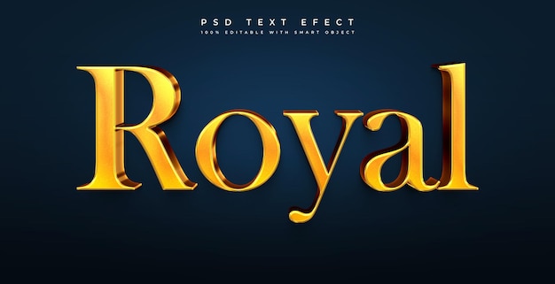 Royal 3d text effect