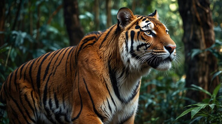PSD a royal bengal tiger in the forests of sunderbans wildlife wallpaper