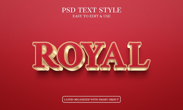 PSD royal bewerkbare tekststijleffecten