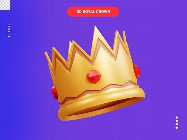 PSD royal crown 3d icon