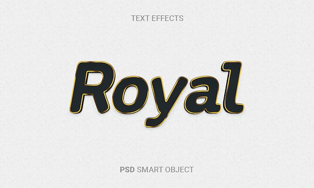 PSD royal editable text effect psd