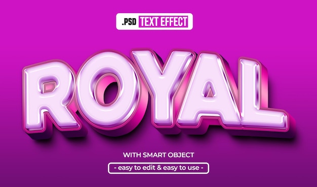 royal editable text effect