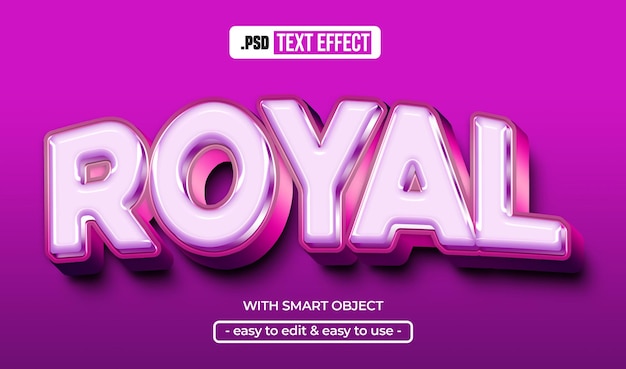 PSD royal editable text effect