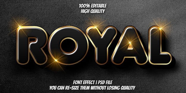 Royal editable text effect