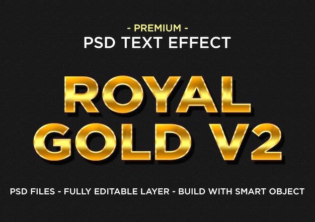 Royal Gold V2 Premium Photoshop Psd Style Efekt Tekstowy