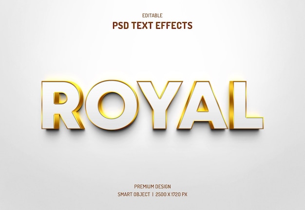 Royal luxurious 3d text effect