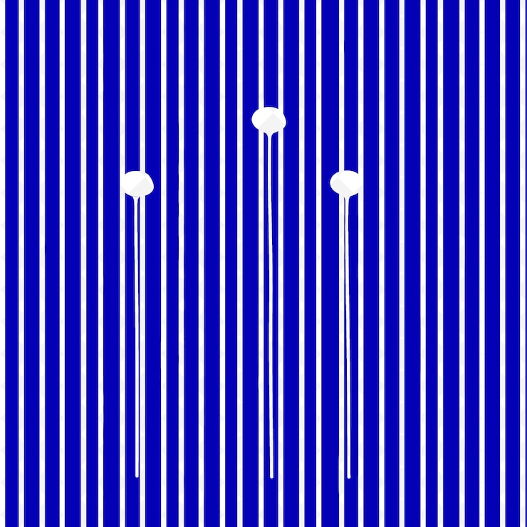 PSD royal stripe pattern met golf club icon en variërende breedtes natuurgeïnspireerde abstract outline art
