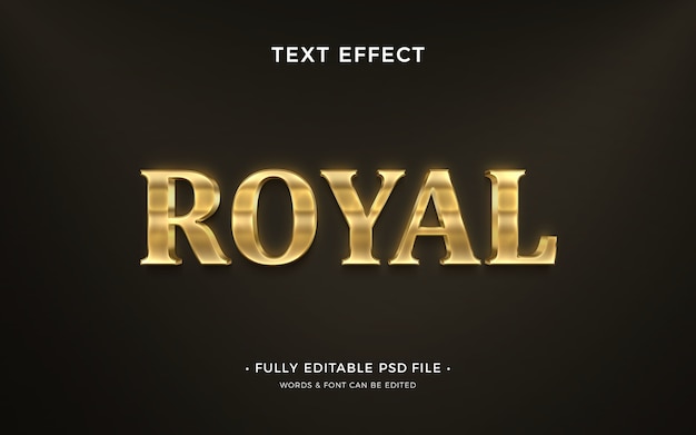 PSD Королевский текстовый эффект