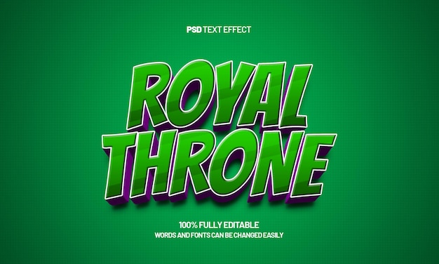 royal throne editable text effect with a knight and king text effect