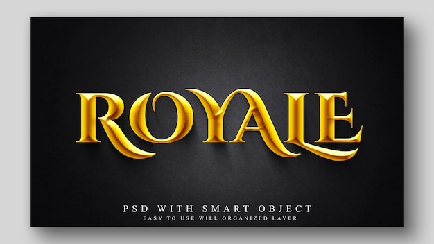 PSD royale text effect