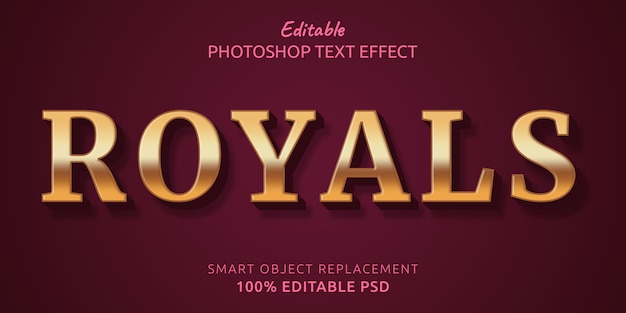 Royals bewerkbaar Psd-tekststijleffect