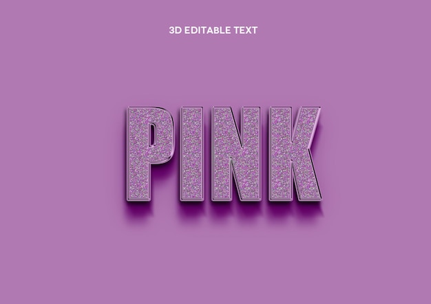 Roze 3d teksteffect