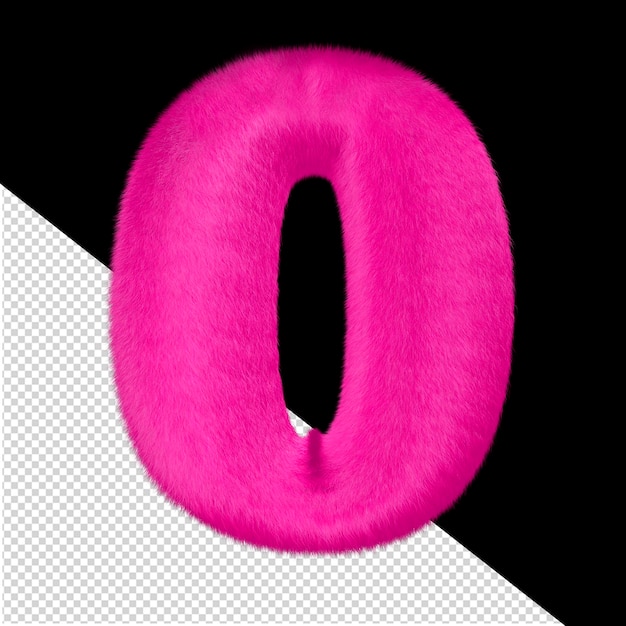 Roze bont symbool nummer 0