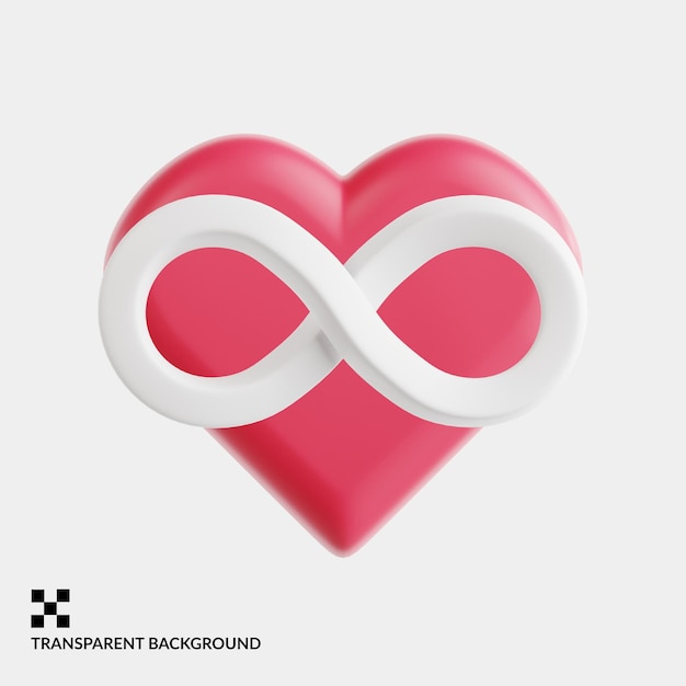 Roze hart met oneindig symbool voor autisme liefde