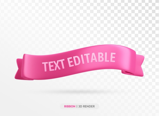Roze lint 3d weergeven