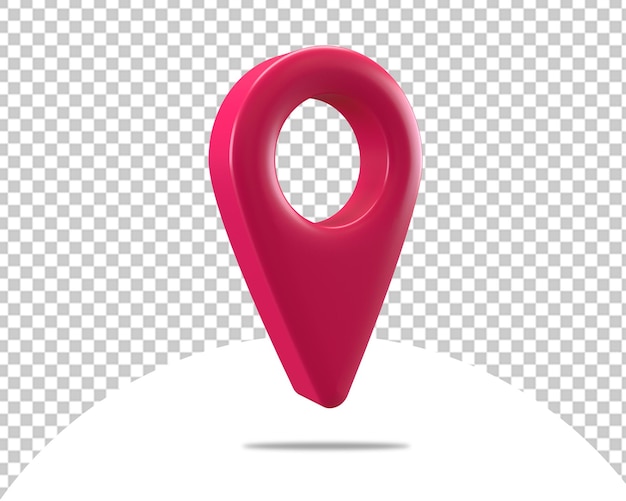 Roze locatiekaart 3d pin gps