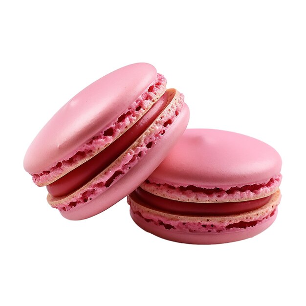 roze macarons close-up voedsel realistische en geïsoleerde witte duidelijke achtergrond