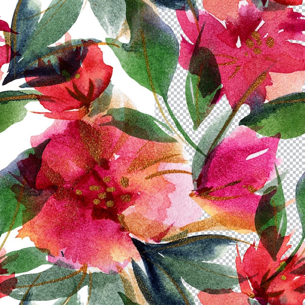 Roze pioen abstracte bloemen aquarel naadloze patroon floral ditsy heldere decor