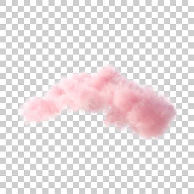 PSD roze pluizige wolk