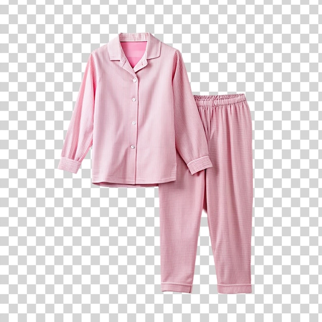 PSD roze pyjama's geïsoleerd op een doorzichtige achtergrond