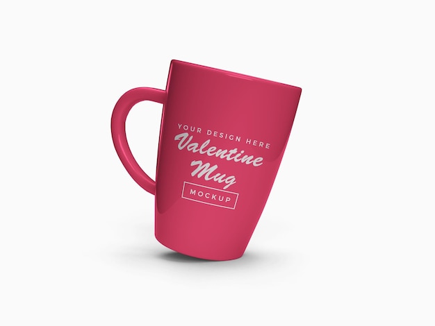 Roze valentine mok mockup ontwerp geïsoleerd