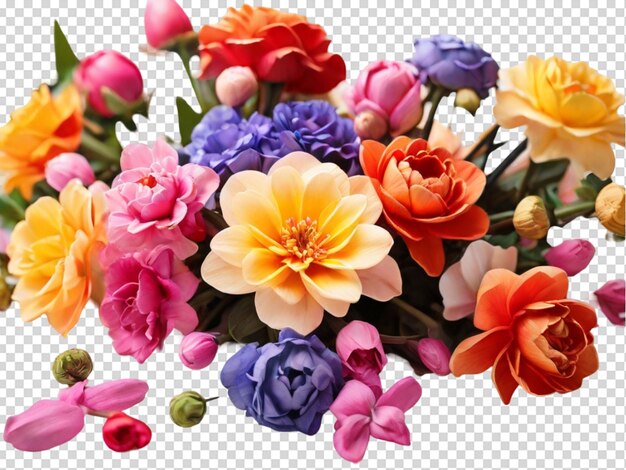 PSD rozenbloemen en bladeren png