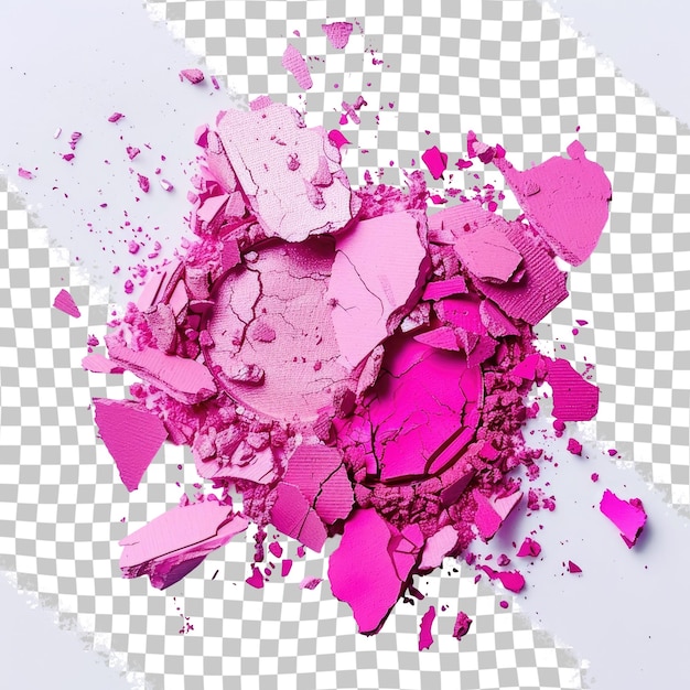 PSD różowy i fioletowy makijaż leży na szachowanej powierzchni